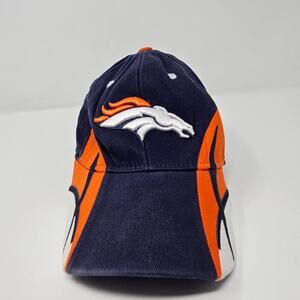 Reebok NFL Denver Broncos Hat Cap Mens Fitted Size S/M Blue Cotton Stretch